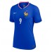 Camisa de Futebol França Olivier Giroud #9 Equipamento Principal Mulheres Europeu 2024 Manga Curta